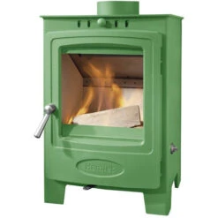 Arada Hamlet Solution 5 Compact Peapod Green Stove, Multi Fuel Wood Burning, Freestanding (S4) Ecodesign Approved, Defra Approved(Arada Hamlet Solution 5 Compact Peapod Green Stove Multi Fuel Wood Burning Freestanding S4 Ecodesign Approved Defra Approved)