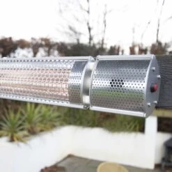 Ecostrad Sunglo Infrared Patio Heater - Silver 2kW With Remote -Gr8fires 401a9578 1