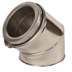 5 Inch (125mm)Twin Wall 45 Degree Bend Inc Locking Band(5 Inch Twin Wall 45 Degree Bend 1)