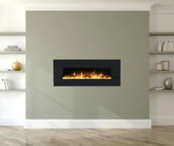 Ezee Glow Zara 50" Black Wall Mounted Or Recessed / Built In Electric Fire(Ezee Glow Zara Black Wall Mounted Or Recessed Built In Electric Fire) -Gr8fires 52ae5cbb10237f43b3ffaa01c801feb9