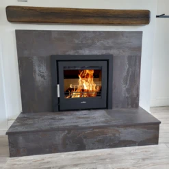Mazona Clovelly 550 6kW Steel 3 Sided Trim Stove, Multifuel, Woodburning, Cassette, Inset, Eco Design Approved, Defra Approved(Mazona Clovelly 550 5kw Steel 3 Sided Trim Stove Multifuel Woodburning Cassette Inset Eco Design Approved Defra Approved) -Gr8fires 550 steel clovelly