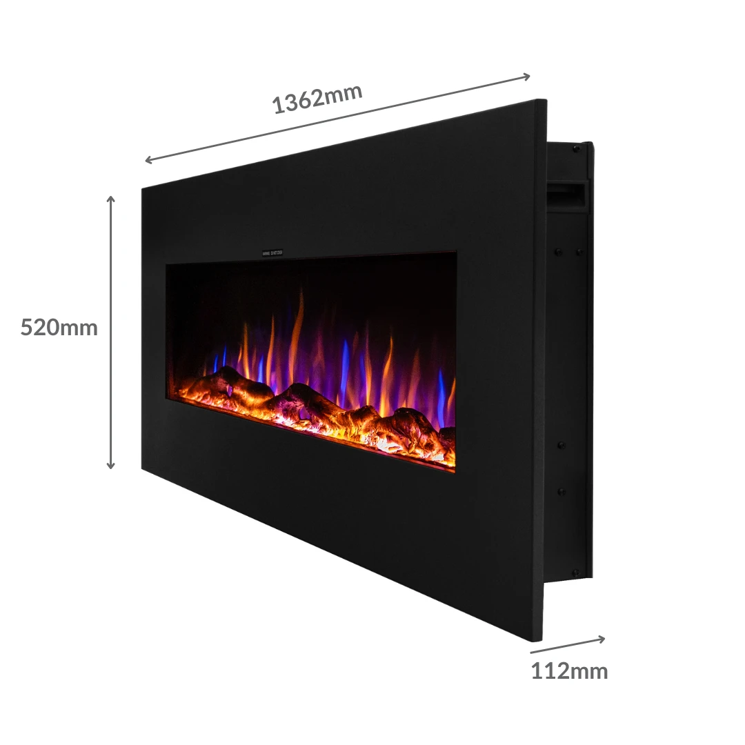 Ezee Glow Grand Zara 60" Metal Frame Wall Mounted Or Recessed / Built-In Electric Fire(Ezee Glow Grand Zara 60 Metal Frame Wall Mounted Or Recessed Built In Electric Fire) 7 Ezee Glow Grand Zara 60" Metal Frame Wall Mounted Or Recessed / Built-In Electric Fire(Ezee Glow Grand Zara 60 Metal Frame Wall Mounted Or Recessed Built In Electric Fire) - Image 5