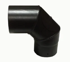 5 Inch 90 Degree Black Flue Elbow With Door(5 Inch 90 Degree Black Flue Elbow With Door)