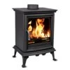 Mazona Bedford 5kW Stove, Multifuel, Woodburning, Freestanding, Eco Design Approved, Defra Approved(Mazona Bedford Eco 5kw Freestanding Wood Burning Multifuel Stove) -Gr8fires AshfordEco5 Angled