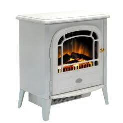Dimplex Courchevel 2kW Electric Freestanding Stove White, Optiflame(Dimplex Courchevel 2kw Electric Inset Stove Optiflame) -Gr8fires CVL20CourchevelRightAngleHi