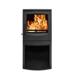 Mazona Eco Crewe 5kW Stove, Multifuel, Woodburning, Log Store, Freestanding, Eco Design Approved, Defra Approved(Mazona Eco Crewe 5kw Log Store Multifuel Woodburning Stove) -Gr8fires CallanLSAngle5