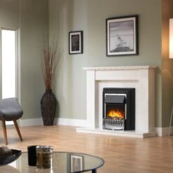 Dimplex Kingsley Deluxe 2kW Electric Inset Stove Chrome, Optiflame(Dimplex Kingsley Deluxe 2kw Electric Inset Stove Copy) -Gr8fires DimplexKingsleyDeluxeChromeOptfilameRoomsetSO
