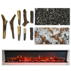 Ezee Glow 50'' Celestial Built-In Media Wall Electric Fire(Ezee Glow 50 Celestial Built In Electric Fire) -Gr8fires EnhancedLogs50Inch 67753a0a 1e2e 4646 b694 d75d1b105409