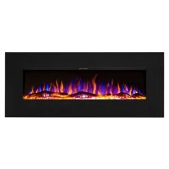 Ezee Glow Zara 50" Metal Frame Wall Mounted Or Recessed / Built-In Electric Fire(Ezee Glow Zara Metal Wall Mounted Or Recessed Built In Electric Fire)