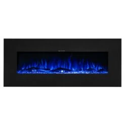 Ezee Glow Zara 50" Metal Frame Wall Mounted Or Recessed / Built-In Electric Fire(Ezee Glow Zara Metal Wall Mounted Or Recessed Built In Electric Fire) -Gr8fires Fire6.3