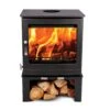 Mazona Ripley 8kW Multifuel Woodburning Stove, With Log Store, Freestanding, Eco Design Approved, Defra Approved(Copy Of Mazona Ripley Eco 5kw Stove With Log Store) -Gr8fires Glencara8 Straight