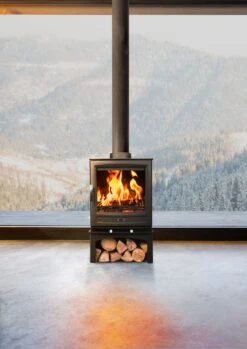 Arizona A05 5kW Eco Design Multi-Fuel Stove And Log Store(Copy Of Arizona A05 5kw Eco Design Multi Fuel Stove) -Gr8fires IveEcoRoomset