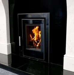 Mazona Clovelly 400 5kW 3 Sided Glass Trim Stove, Multifuel, Woodburning, Cassette, Inset, Eco Design Approved, Defra Approved(Mazona Clovelly 400 Cassette Stove) -Gr8fires Kinsale