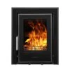 Mazona Clovelly 400 5kW 3 Sided Glass Trim Stove, Multifuel, Woodburning, Cassette, Inset, Eco Design Approved, Defra Approved(Mazona Clovelly 400 Cassette Stove) -Gr8fires Kinsale400Angle1