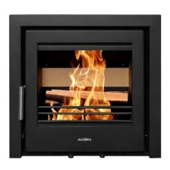 Mazona Clovelly 550 6kW Steel 3 Sided Trim Stove, Multifuel, Woodburning, Cassette, Inset, Eco Design Approved, Defra Approved(Mazona Clovelly 550 5kw Steel 3 Sided Trim Stove Multifuel Woodburning Cassette Inset Eco Design Approved Defra Approved)