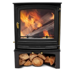 Mazona Warwick Widescreen 5kW Multifuel Woodburning Stove, With Log Store, Freestanding, Eco Design Approved, Defra Approved(Copy Of Mazona Warwick Widescreen 5kw)