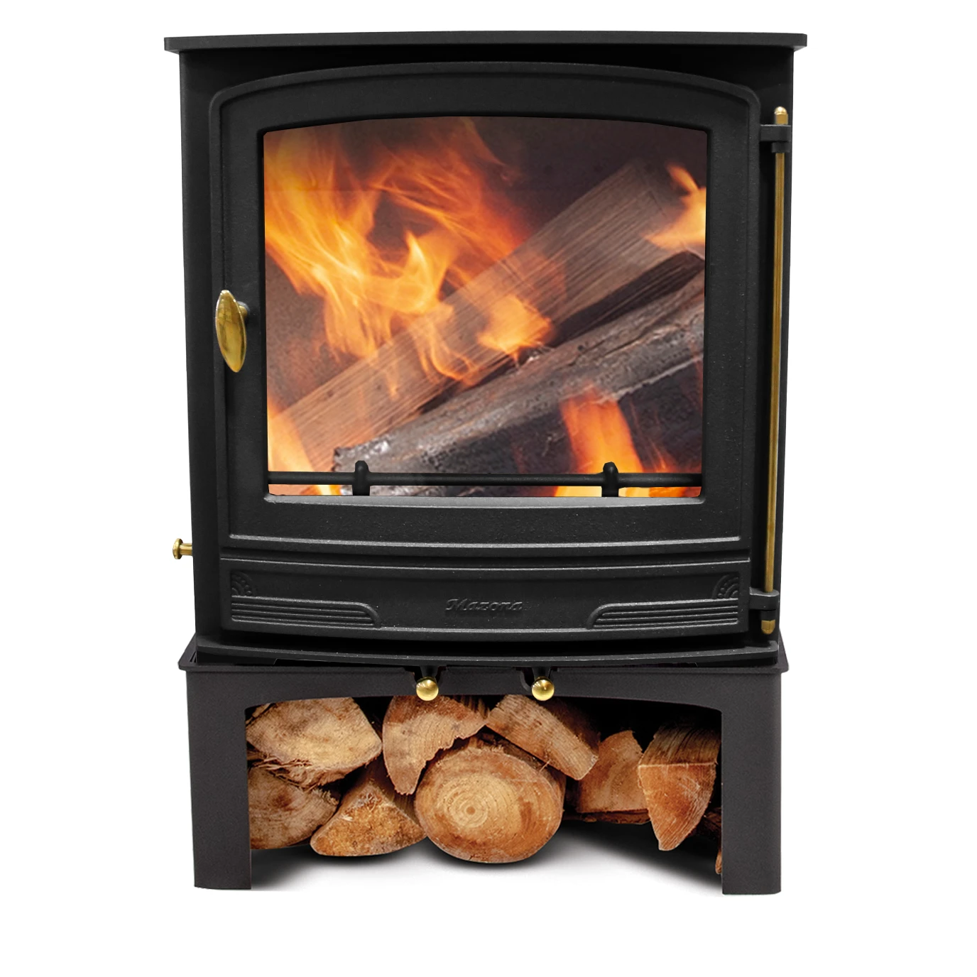 Mazona Warwick Widescreen 5kW Multifuel Woodburning Stove, With Log Store, Freestanding, Eco Design Approved, Defra Approved(Copy Of Mazona Warwick Widescreen 5kw) 3 Mazona Warwick Widescreen 5kW Multifuel Woodburning Stove, With Log Store, Freestanding, Eco Design Approved, Defra Approved(Copy Of Mazona Warwick Widescreen 5kw)