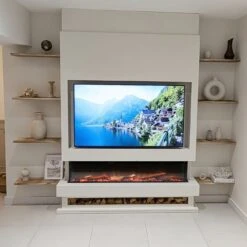 Ezee Glow Celestial 50" Electric Fire Self Build Media Wall Kit(Ezee Glow Celestial 50 Electric Fire Self Build Media Wall Kit) -Gr8fires MediaWallRoomSet1 1