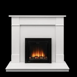 Ezee Glow Pulse Widescreen Black Inset Electric Fire WithGlass Trim(Ezee Glow Pulse Widescreen Black Inset Electric Fire) -Gr8fires NaxosNaplesPulse