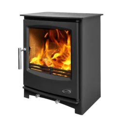 Mazona Rye 5kW Multifuel Woodburning Stove, Freestanding, Eco Design Approved, Defra Approved(Mazona Rye 5kw Eco Design Multi Fuel Stove) -Gr8fires Newport5Angle3