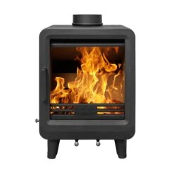 Mazona Heatwave 5kW Multifuel Woodburning Stove, Freestanding Eco Design Approved, Defra Approved(Mazona Heatwave 5kw Multifuel Woodburning Stove Freestanding Eco Design Approved Defra Approved)