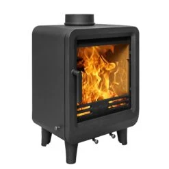 Mazona Heatwave 5kW Multifuel Woodburning Stove, Freestanding Eco Design Approved, Defra Approved(Mazona Heatwave 5kw Multifuel Woodburning Stove Freestanding Eco Design Approved Defra Approved) -Gr8fires Orka Angle 2