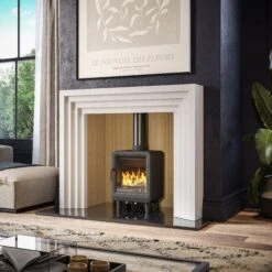 Mazona Heatwave 5kW Multifuel Woodburning Stove, Freestanding Eco Design Approved, Defra Approved(Mazona Heatwave 5kw Multifuel Woodburning Stove Freestanding Eco Design Approved Defra Approved) -Gr8fires Orka obsidian slim square