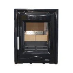 Mazona Dedham 5kW Stove Enamel Black, Multifuel, Woodburning, Inset, Eco Design Approved, Defra Approved(Mazona Dedham 5kw Stove Enamel Black Multifuel Woodburning Inset Eco Design Approved Defra Approved) -Gr8fires Portland5EnamelBlackAngle1