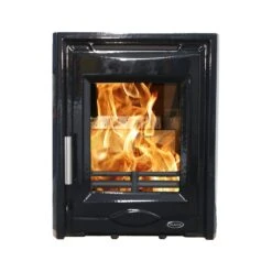 Mazona Dedham 5kW Stove Enamel Black, Multifuel, Woodburning, Inset, Eco Design Approved, Defra Approved(Mazona Dedham 5kw Stove Enamel Black Multifuel Woodburning Inset Eco Design Approved Defra Approved)