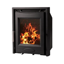 Mazona Dedham 5kW Stove, Multifuel, Woodburning, Inset, Eco Design Approved, Defra Approved(Mazona Dedham 5kw Eco Inset) -Gr8fires Portland5Inset Angled copy