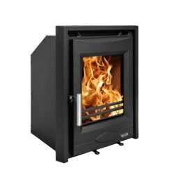 Mazona Dedham 7kW Stove, Multifuel, Woodburning, Inset, Eco Design Approved, Defra Approved(Mazona Dedham 7kw Eco Inset Multifuel Woodburning Stove) -Gr8fires Portland7Angle3