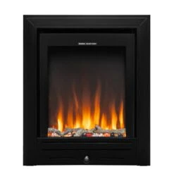 Ezee Glow Pulse Black Inset Electric Fire With Metal Trim(Ezee Glow Pulse Optional Metal Trim)