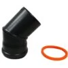 3 Inch 45 Degree Enamel Flue Bend Plain-black(3 45 Enamel Flue Bend Plain Black) -Gr8fires SFB345P