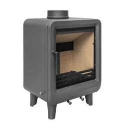 Mazona Heatwave 5kW Multifuel Woodburning Stove, Grey Freestanding Eco Design Approved, Defra Approved(Mazona Heatwave 5kw Multifuel Woodburning Stove Grey Freestanding Eco Design Approved Defra Approved) -Gr8fires Stove22.2