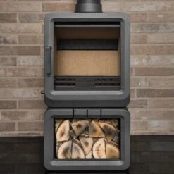 Mazona Heatwave Grey 5kW Multifuel Stove Log Store, Woodburning, Freestanding, Eco Design Approved, Defra Approved(Mazona Heatwave Grey 5kw Multifuel Stove Log Store Woodburning Freestanding Eco Design Approved Defra Approved) -Gr8fires Stove 28 Brick 5d07197a 70f1 4d3a b697 195b98a771cf