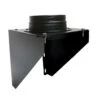 5 Inch (125mm) Black Twin Wall Base Wall Support(5 Inch Black Twin Wall Base Wall Support) -Gr8fires TWPB5BWS