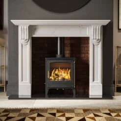 Mazona Warwick Widescreen 5kW Multifuel Woodburning Stove, Freestanding, Eco Design Approved, Defra Approved(Mazona Warwick Widescreen 5kw) -Gr8fires Valence Naples Wicklow WS Square tight