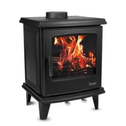 Mazona Cheshire 5kW Multifuel Woodburning Stove, Eco Design Approved, Defra Approved(Mazona Cheshire 5kw Multifuel Woodburning Stove Eco Design Approved Defra Approved) -Gr8fires Westport Angled copy