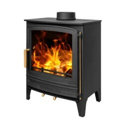 Mazona Warwick 8 KW Multifuel Woodburning Stove, Freestanding, Eco Design Approved, Defra Approved(Mazona Warwick 8 Kw Ecodesign Ready Multi Fuel Wood Burning Stove) -Gr8fires Wicklow 8 Angle 3