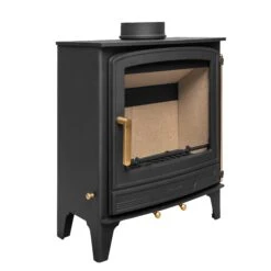 Mazona Warwick Widescreen 5kW Multifuel Woodburning Stove, Freestanding, Eco Design Approved, Defra Approved(Mazona Warwick Widescreen 5kw) -Gr8fires Wicklow WS Angle 5