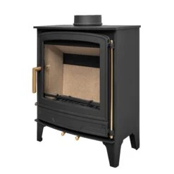 Mazona Warwick Widescreen 5kW Multifuel Woodburning Stove, Freestanding, Eco Design Approved, Defra Approved(Mazona Warwick Widescreen 5kw) -Gr8fires Wicklow WS Angle 6