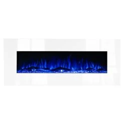 Ezee Glow Zara 50" White Wall Mounted Or Recessed / Built In Electric Fire(Ezee Glow Zara 50 White Wall Mounted Or Recessed Built In Electric Fire) -Gr8fires Zara 50 Blue Flame No BG