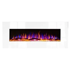 Ezee Glow Zara 50" White Wall Mounted Or Recessed / Built In Electric Fire(Ezee Glow Zara 50 White Wall Mounted Or Recessed Built In Electric Fire)