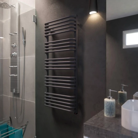 Terma Alex ONE Designer Electric Towel Rail - Grey 400w (500 X 760mm) 5 Terma Alex ONE Designer Electric Towel Rail - Grey 400w (500 X 760mm) - Image 3