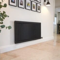 Ecostrad Allerton IQ WiFi Horizontal Double Column Electric Radiator - Anthracite 600w (605 X 600mm) -Gr8fires allerton iq double h a 1190x600 03 1