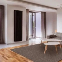 Ecostrad Ecowärme Vertical Electric Radiator - Anthracite 1200w -Gr8fires black verical ecowarme living room 1 2 1 1