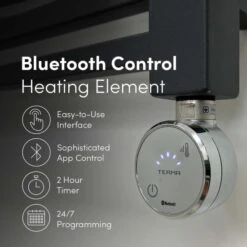 Ecostrad Scala Bluetooth Electric Towel Rail - Anthracite 600w (500 X 1200mm) -Gr8fires black or anthracite bluetooth usp 2