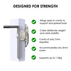 Bullfix Universal Plasterboard Fixings - Pro Pack (24) -Gr8fires bullfix uni designed for strength 1 edit 2