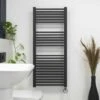 Ecostrad Cube Thermostatic Electric Towel Rail - Anthracite 2 Ecostrad Cube Thermostatic Electric Towel Rail - Anthracite -Gr8fires cube anthracite 500x1200 digital face