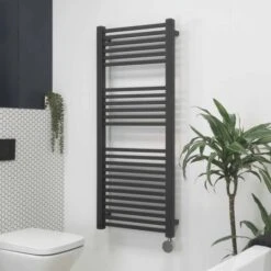 Ecostrad Cube IQ WiFi Electric Towel Rails - Anthracite 14 Ecostrad Cube IQ WiFi Electric Towel Rails - Anthracite -Gr8fires cube anthracite 500x1200 iq angle